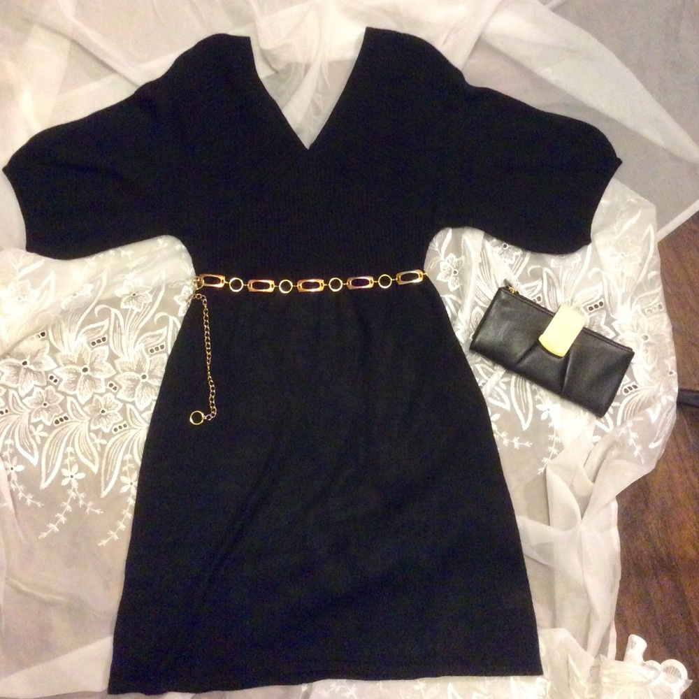 Johnny Martin Stretchy Black Dress - Large
